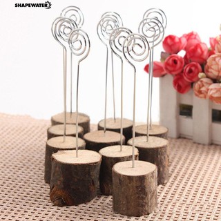 Set 10 giá kẹp ảnh đế hình khúc gỗ dễ thương dùng để trang trí các bữa tiệc 14cm x 3.5cm