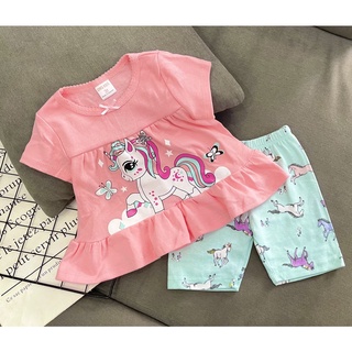 đồ bộ thun cotton bé gái hình ngố cực đẹp -sỉ quần áo trẻ em hcm pikakids