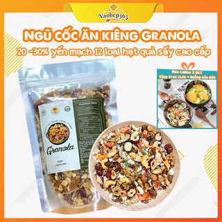Ngũ Cốc Granola Siêu Hạt có Macca 500gr | 12 loại hạt và quả sấy loại Hảo hạng