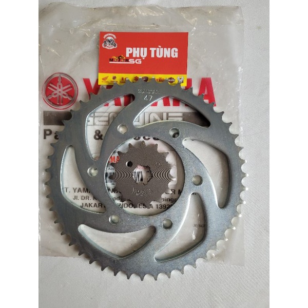 bộ nhông trước 15 dĩa sau 47 TFX R15-V2