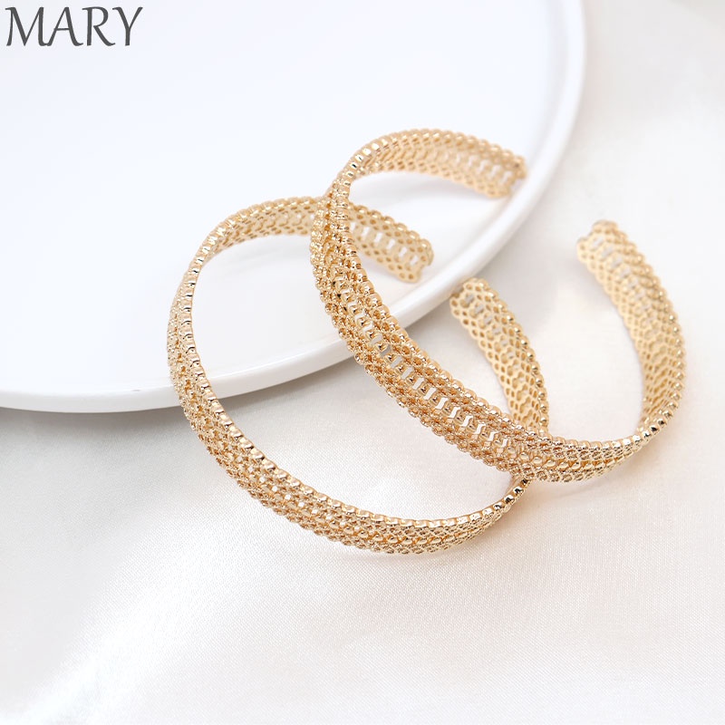 Vòng Tay Mặt Bán Nguyệt Rỗng Bằng Đồng 14K Phong Cách Hoàng Gia diy