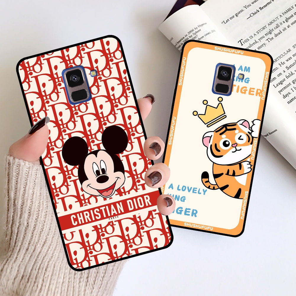 Ốp lưng Samsung A5 2018 / A8 2018 / A8 Plus / A8+ in hình mickey, hổ, kingtiger siêu rẻ T19 - T24