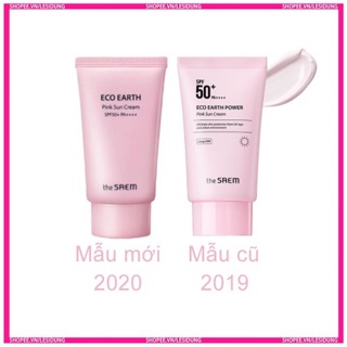 Kem Chống Nắng Cho Da Nhạy Cảm The Saem Eco Earth Power Pink Sun Cream SPF50+ PA++++ 50ml
