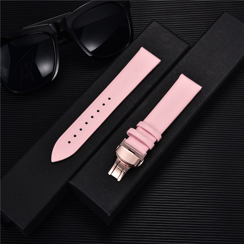 Dây đeo đồng hồ bằng da bò siêu mỏng 18mm 20mm 22mm cho nam và nữ