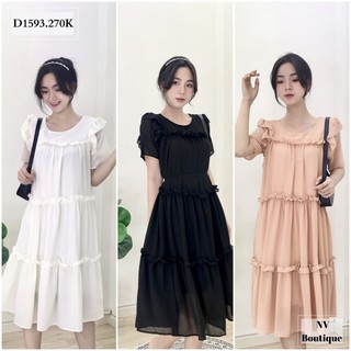 Đầm suông maxi 3 tầng - nhatvy d1593