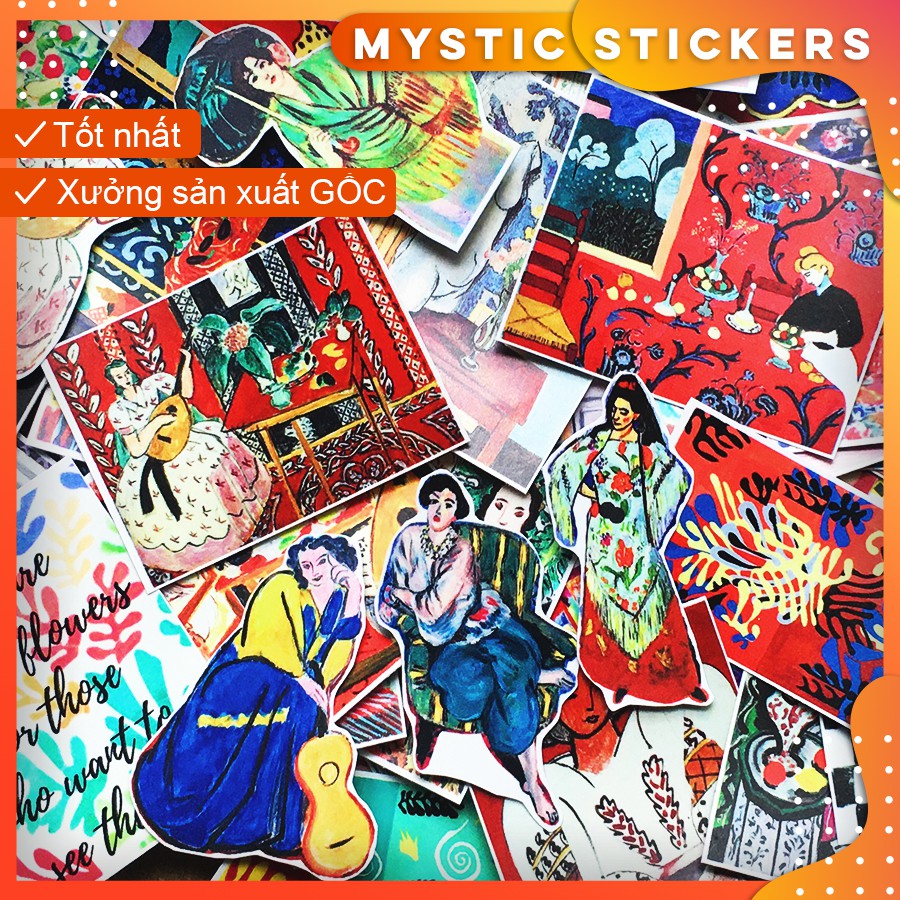 [ART-MATISSE] 51 Sticker chống nước/dán xe laptop mũ bảo hiểm vali...