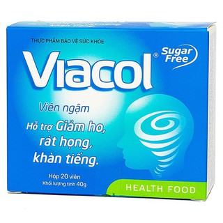 Viên ngậm viacol giảm đau rát cổ họng, 20 viên/ hộp