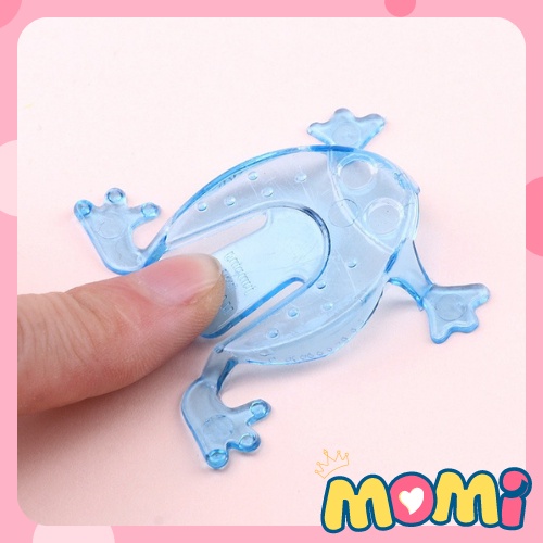Đồ chơi con ếch bật nhảy bằng nhựa trong suốt thao tác bằng ngón tay cho bé.