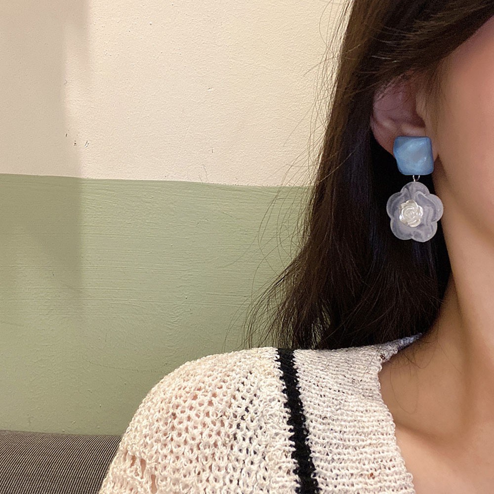 Khuyên Tai Dáng Dài Bằng Acrylic Thời Trang Hàn Quốc Cho Nữ