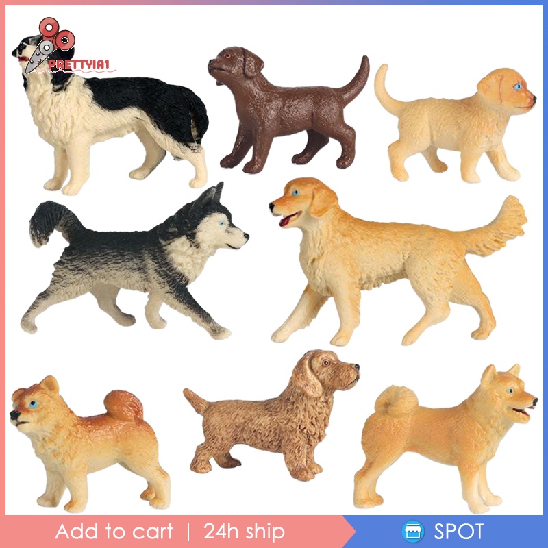 Set 8 Mô Hình Chú Chó Mini Dùng Trang Trí Nhà Cửa