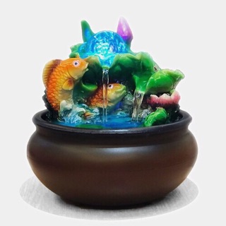 Bộ thác nước phong thủy liên ngư