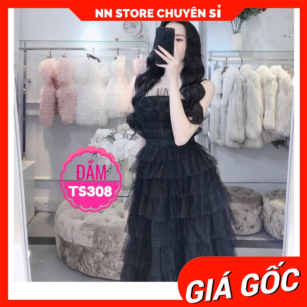 ĐẦM LƯỚI TẦNG NHŨ KIM TUYẾN SANG CHẢNH TS308  ⚡ẢNH THẬT⚡ ĐẦM NỮ ĐI TIỆC ⚡ ĐẦM 2 DÂY PHỐI TẦNG