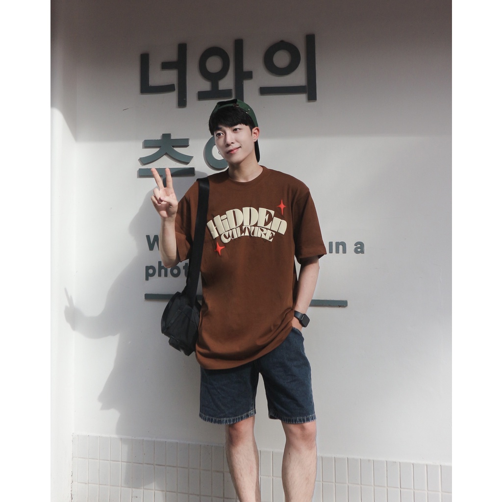 Áo Thun Hidden Culture - STAR BLING T-SHIRT - Brown