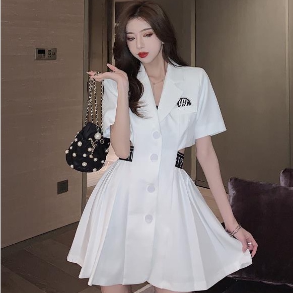 Đầm Xếp Ly Màu Sắc Thanh Lịch Cho Nữ