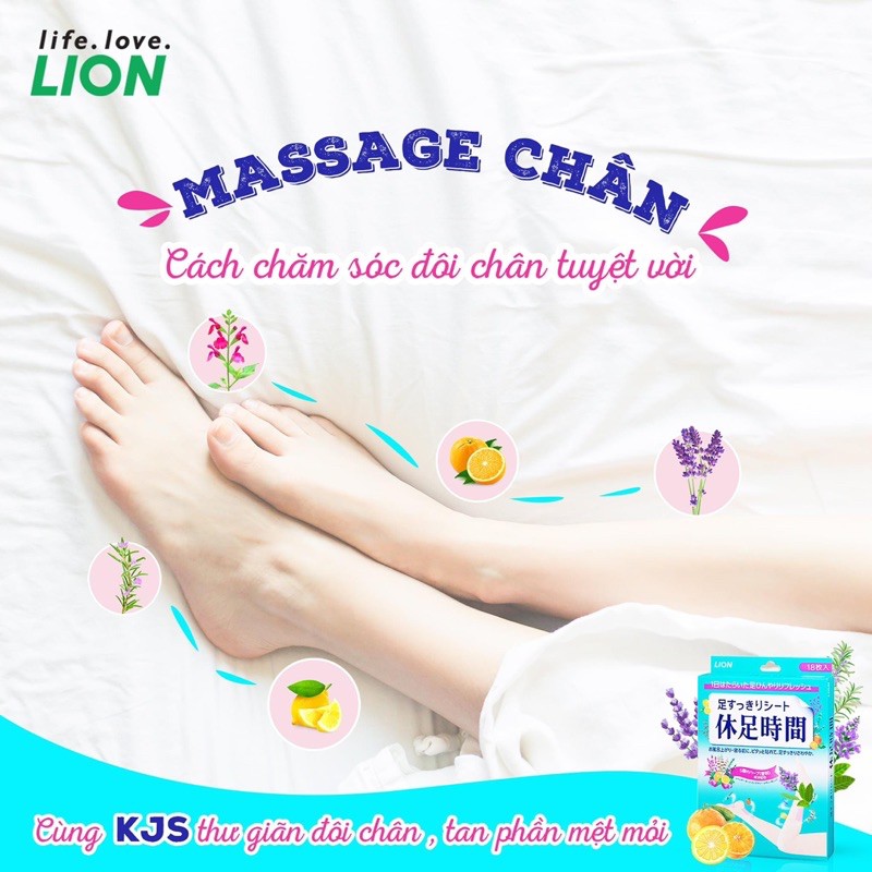 Miếng dán thư giãn lạnh chân Kao Nhật Bản 18 miếng