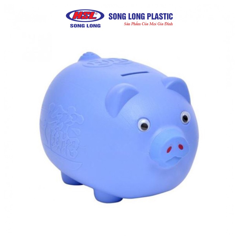 Lợn nhựa tiết kiệm tiền cho bé size trung Song Long Plastic