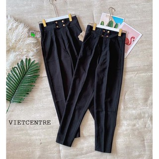 Quần baggy cạp siêu cao 4 khuy tôn dáng chất tuyết mưa - vietcentre