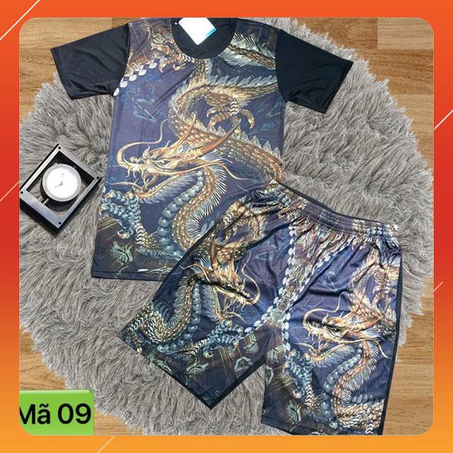 [ LẺ RẺ NHƯ BUÔN ] BỘ Nam in 3d Cao cấp Mã 09 ( rồng tím )