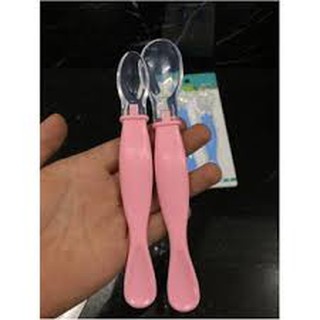 Sét 2 thìa ăn dặm silicon 2 đầu cho bé