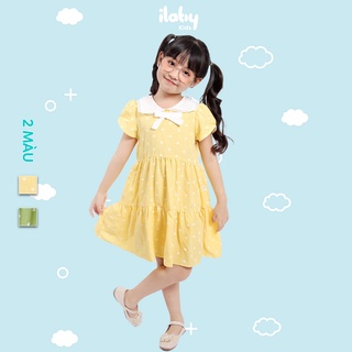[25.6 GIẢM 40K ĐƠN 299K] Váy cho bé gái ILABY họa tiết chấm bi, nhún 2 tầng cho bé [10IG00240321]
