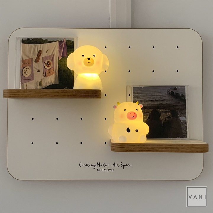 Đèn Ngủ Pin Cún Con Decor Phòng Ngủ Xinh Xắn, Dễ Thương - Vani Store