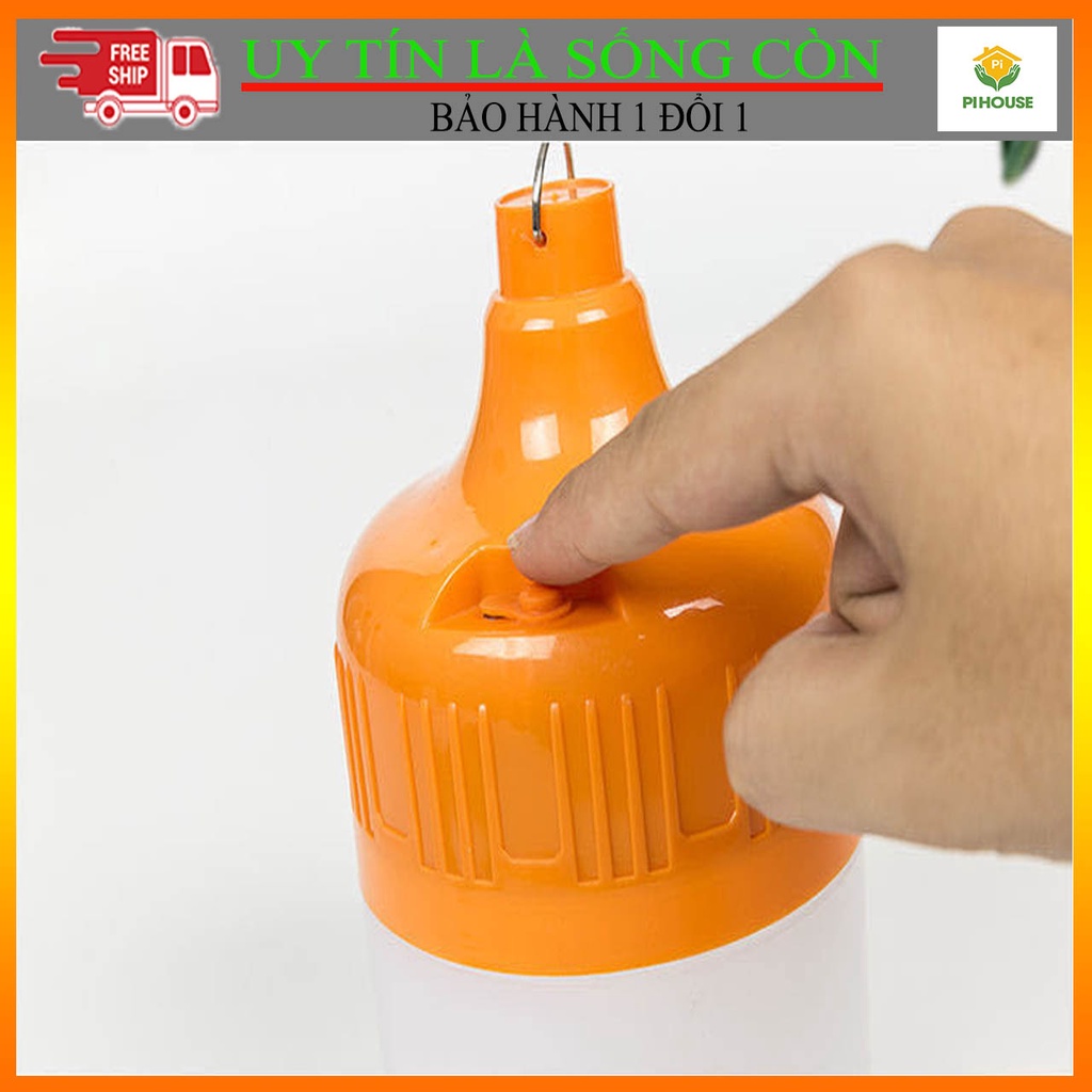 Bóng Đèn Led Sạc Pin Tích Điện 60W Điều Chỉnh 3 Chế Độ Có Móc Treo Phù Hợp Mọi Không Gian