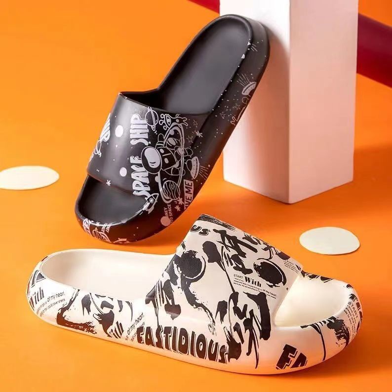 Dép Sandal Mềm In Hình Phi Hành Gia Thời Trang Cho Nam Nữ