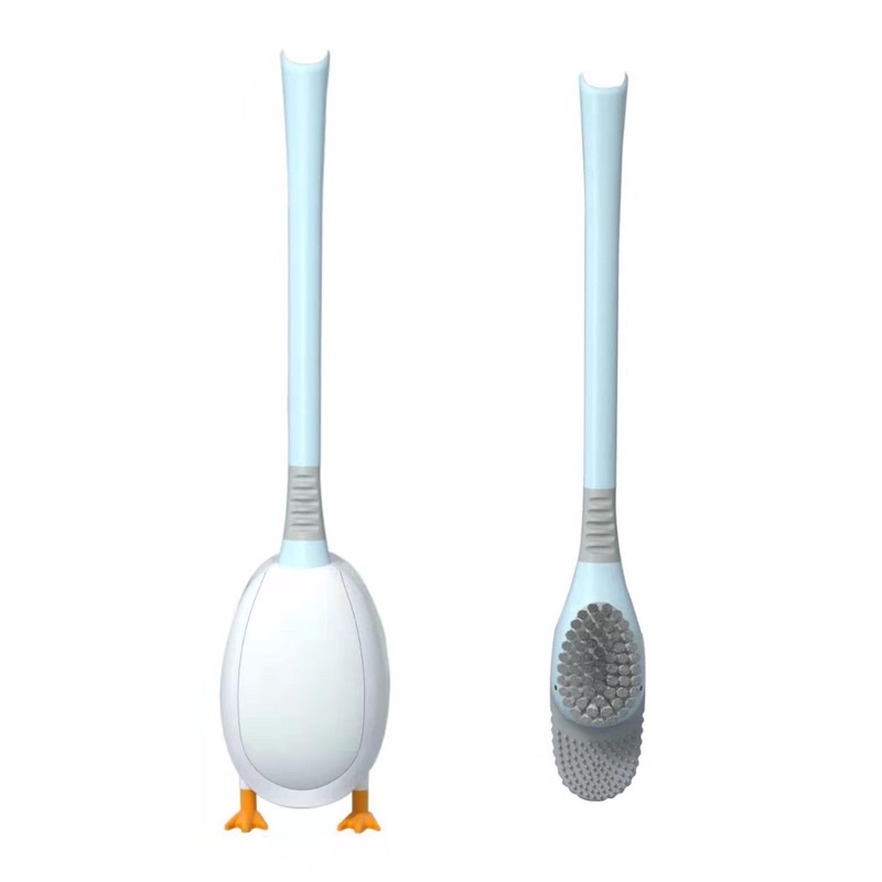Cọ bồn cầu bồn cầu con vịt cọ tolet silicon kèm giá đỡ hình trứng