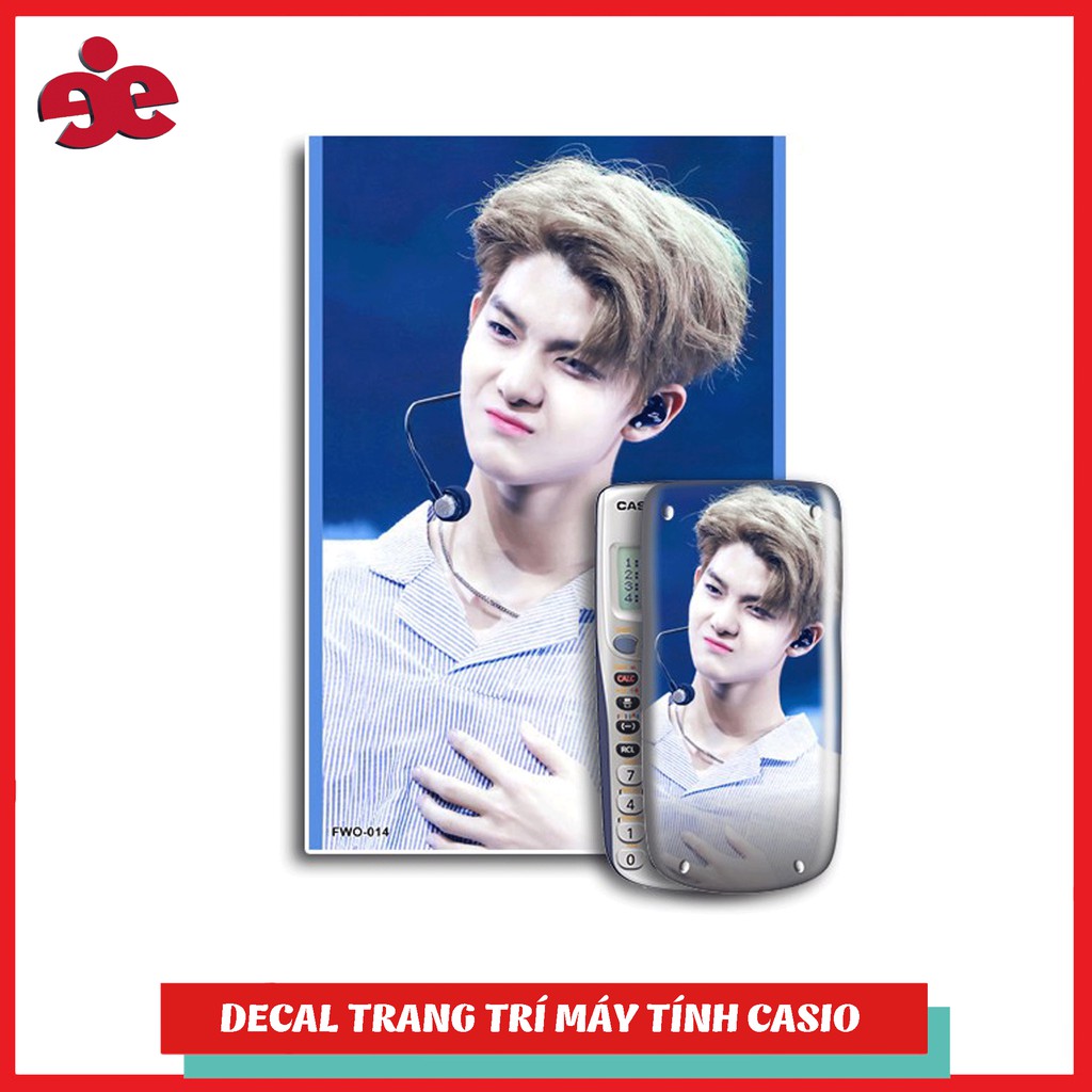Decal trang trí máy tính Casio/Decal trang trí máy tính Vinacal Fan Wanna One 011