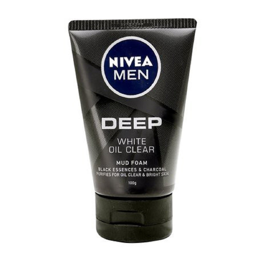 Sữa Rửa Mặt Sáng Da Từ Than Đen Nivea Men Deep White Oil Clear 100g - 84415