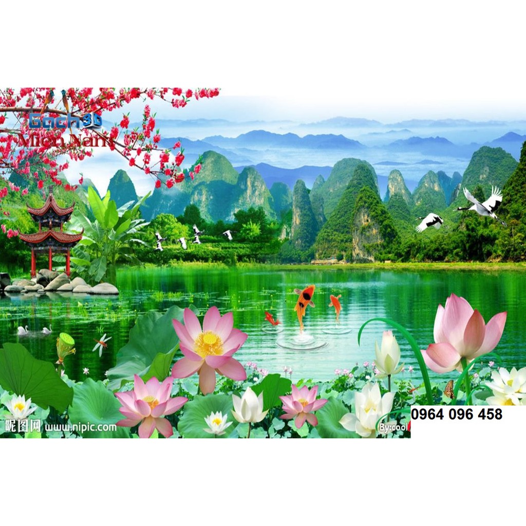 tranh gạch 3d phòng khách sang trọng - kl98