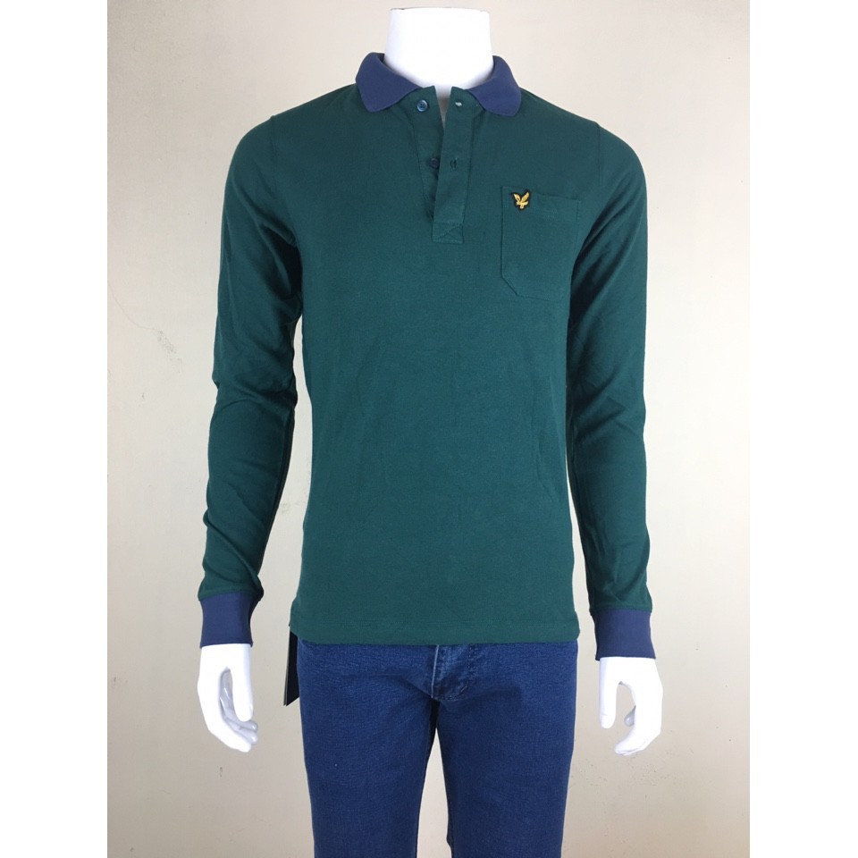 Áo thun dài tay phối cổ VNXK hiệu Lyle&Scott