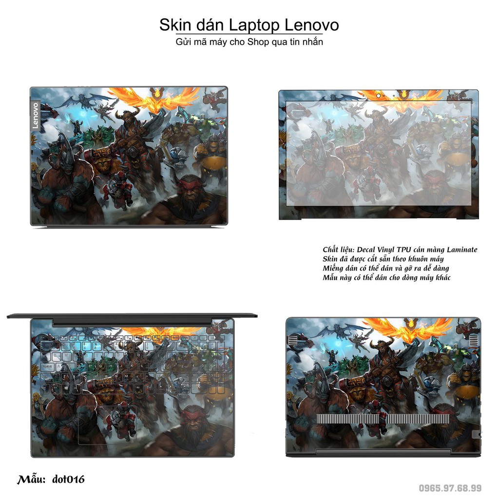 Skin dán Laptop Lenovo in hình Dota 2 _nhiều mẫu 3 (inbox mã máy cho Shop)