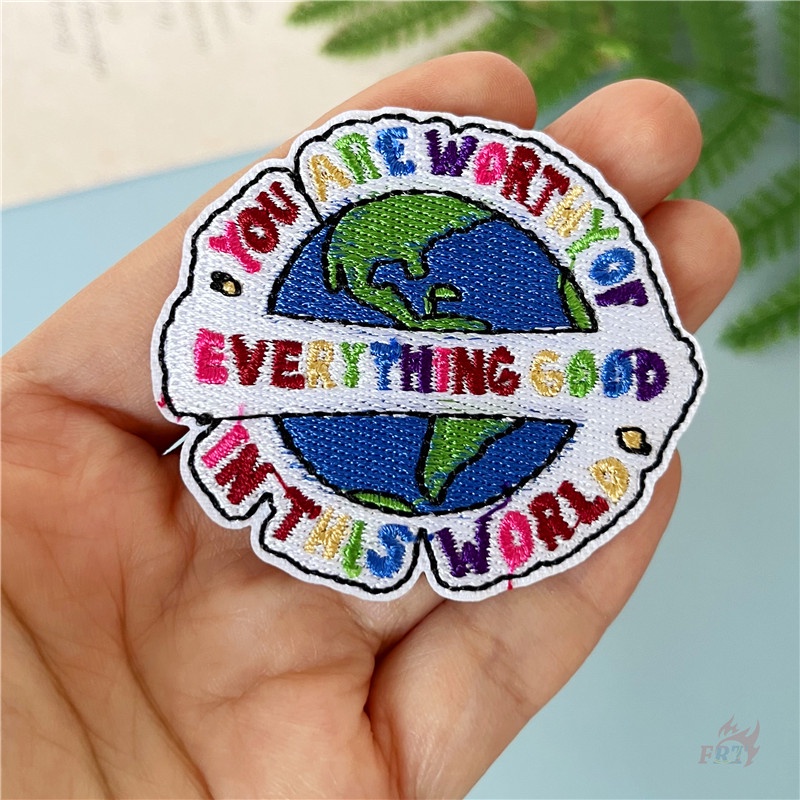 ☸ Sticker Chữ Tiếng Anh It 'S OK Not To Be OK / You Are Worthy of Everything Dán Trang Trí ☸ 1 Miếng Dán Ủi Quần Áo Hình Chim Hồng Hạc