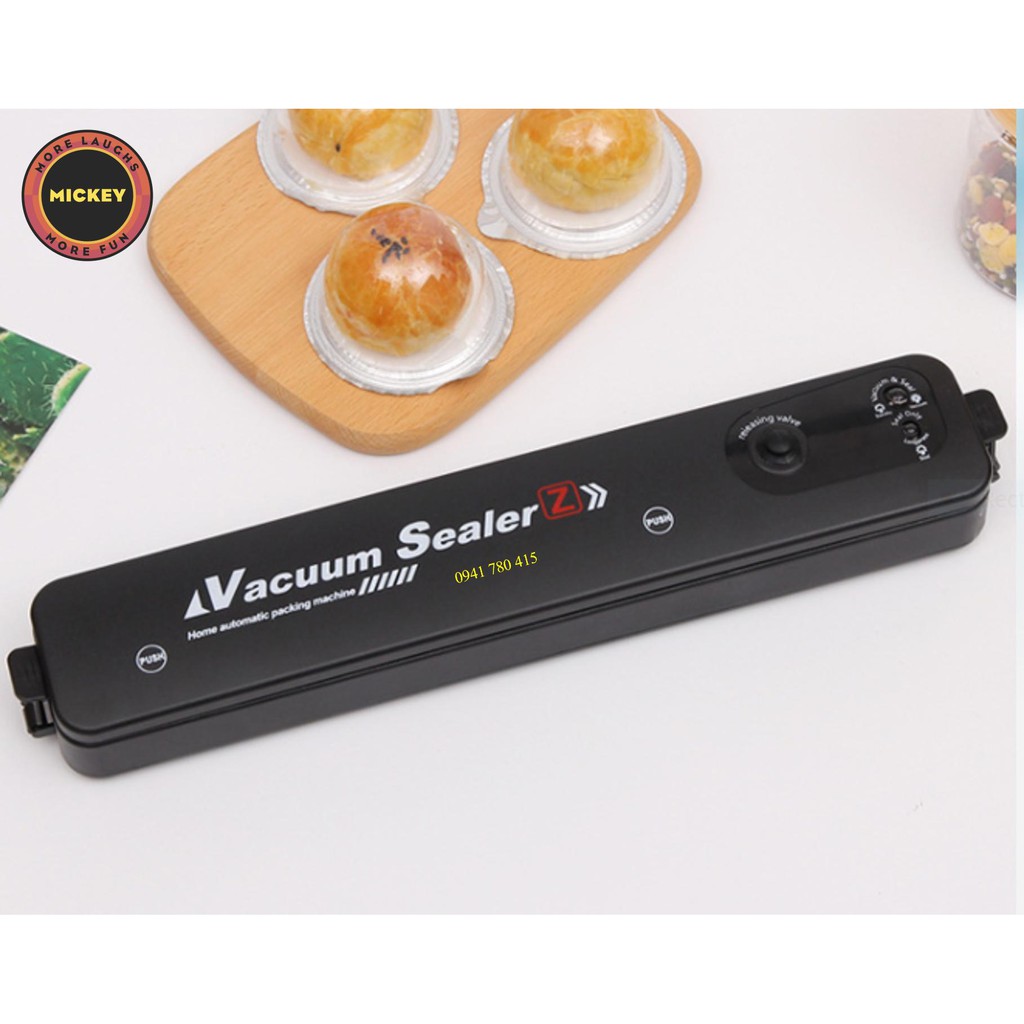 (Tặng 10 túi) Máy hút chân không thực phẩm Vacuum Sealer bảo quản thực phẩm tiện lợi, hút khỏe, hết khí