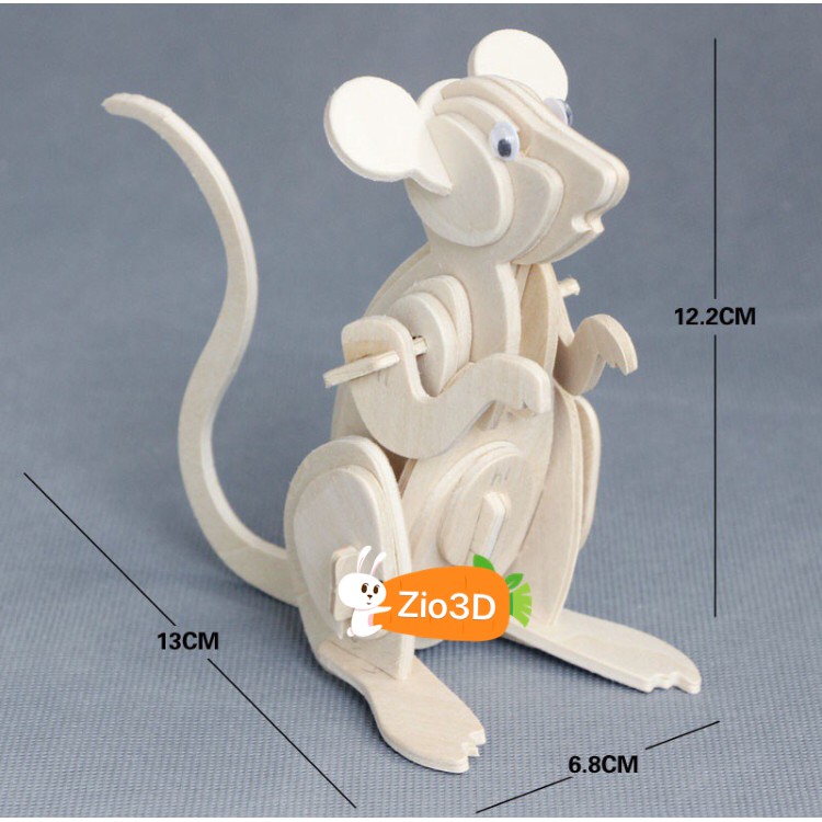 Mô hình lắp ráp gỗ 3D Con Chuột