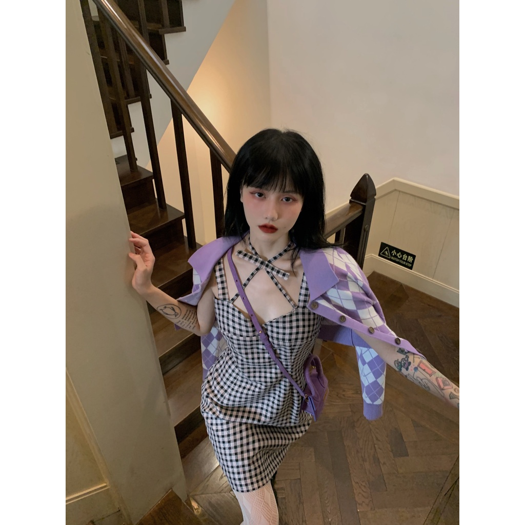 Áo dệt kim tay dài dáng ôm kẻ sọc dễ phối đồ hợp thời trang COZOK