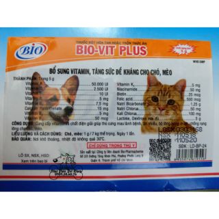 🐶🐱 Bio_vit plus bổ sung vitamin, tăng sức đề kháng cho chó mèo