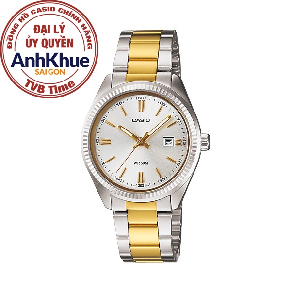 Đồng hồ nữ dây kim loại Casio chính hãng Anh Khuê LTP-1302SG-7AVDF (30mm)