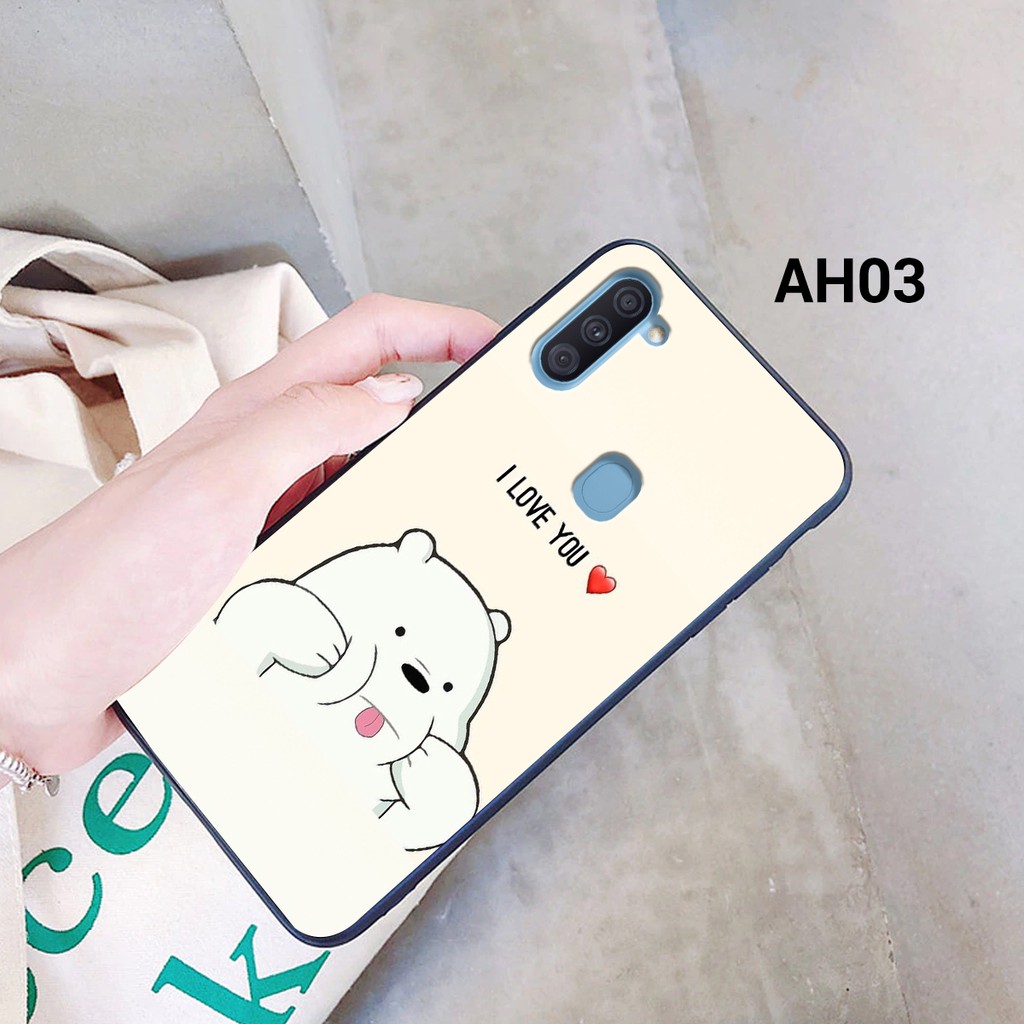 Ốp lưng Samsung A11 in hình gấu We bare bears siêu đáng yêu