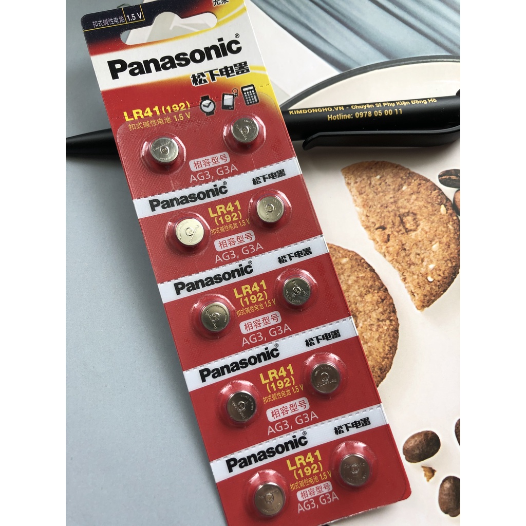 Vỉ 10 Viên Pin Đồng Hồ Panasonic AG3 LR41 192  A76 1.5V