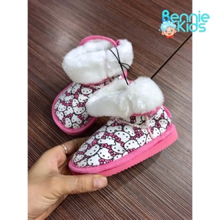 Bốt lót lông bé gái hm hoạ tiết hello kitty