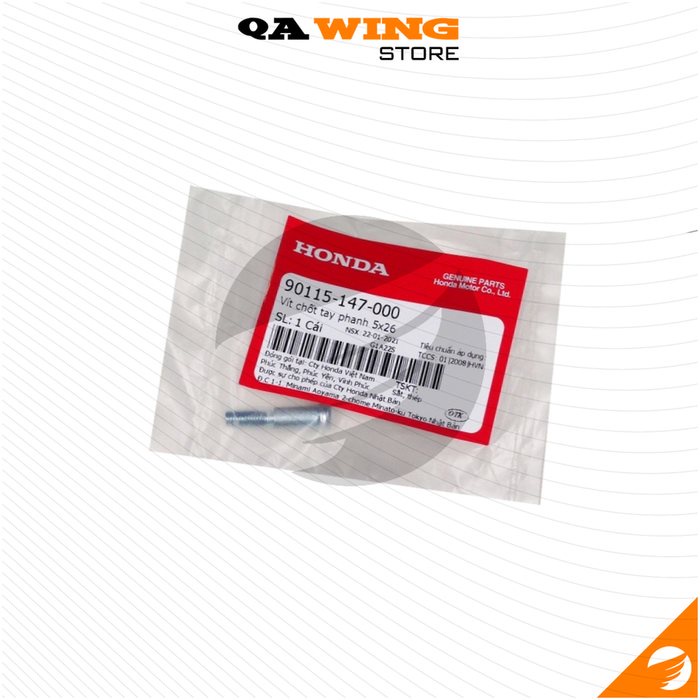 90115-147-000 |Vít chốt tay phanh 5x26 | SCREW.HNDL.LEVER PIVOT (Nguyên bản)
