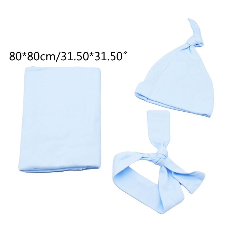 Set Chăn Quấn Giữ Ấm Và Nón Vải Cotton Dành Cho Em Bé