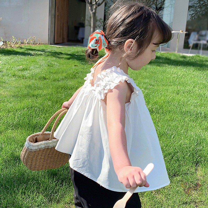 Áo balo kiểu dáng tiểu thư màu trơn cho bé gái