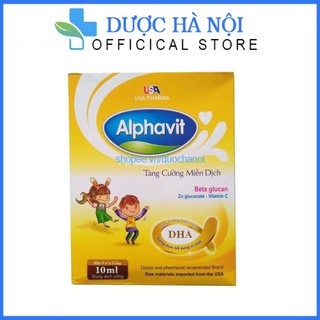 Ăn ngon ngủ tốt Alphavit Siro tăng sức đề kháng tăng cường miễn dịch Alphavit giúp bé khỏe mạnh ăn ngủ ngon hộp 20 ống x