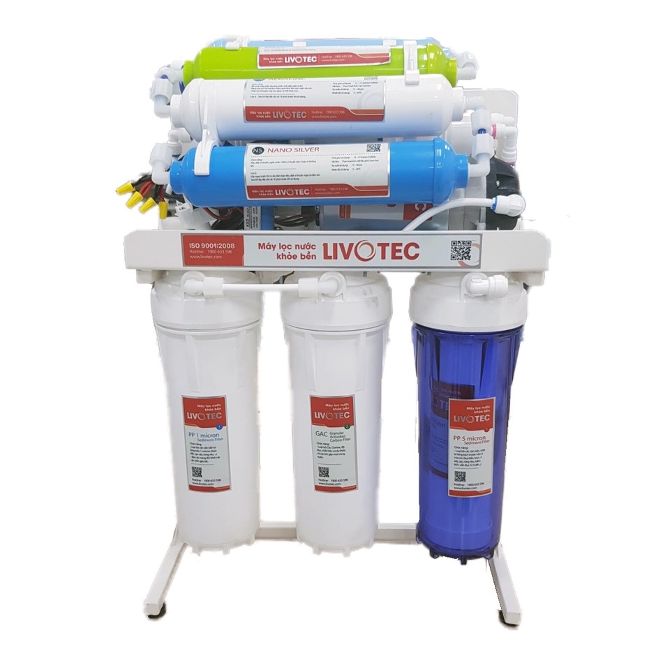 Máy lọc nước đề gầm 8 lõi màng ro Hàn Quốc Karofi Livotec 212 - Bảo hành 36 tháng