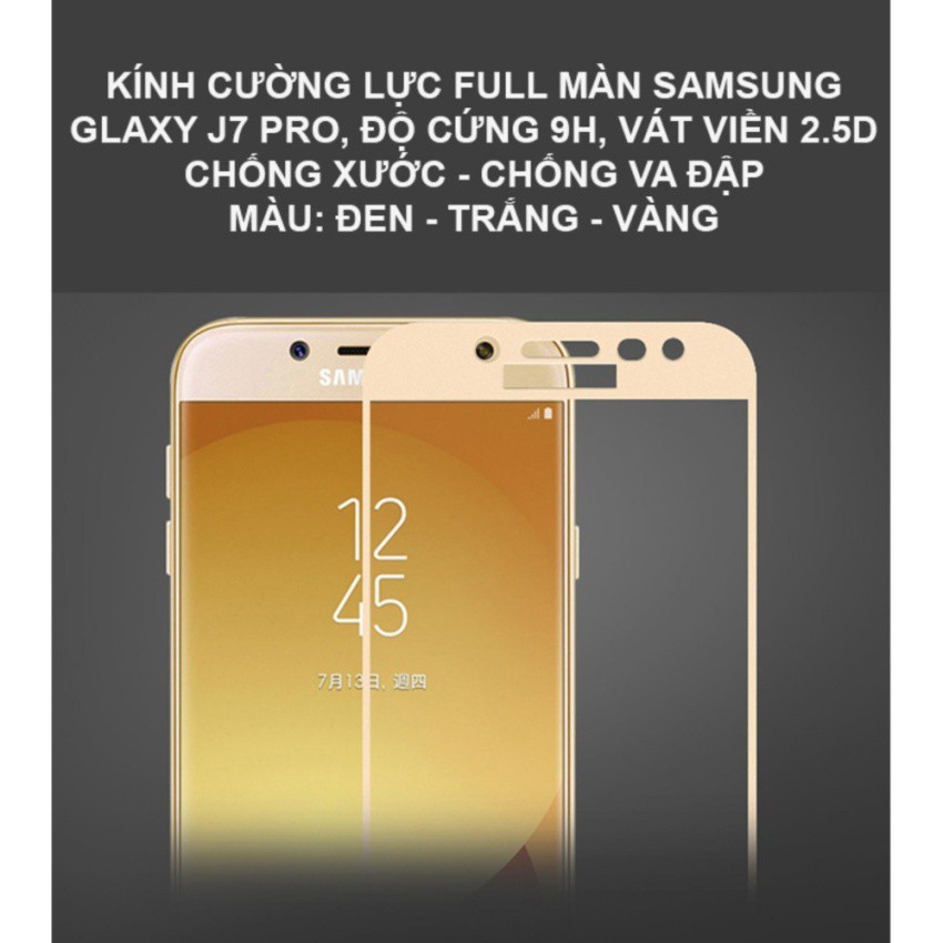 Miếng dán cường lực FULL màn hình samsung galaxy J7 pro