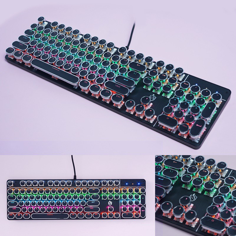 Bàn Phím Cơ Máy Tính Màu Hồng FD IK619 HJK 900 Chơi Game Dùng Văn Phòng cực mượt APELE