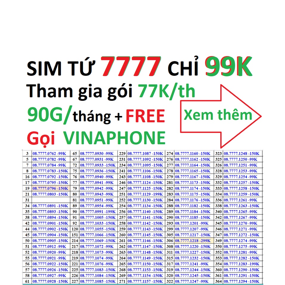 [Miễn phí tháng đầu] MAY77 ITEL, 90G/th Tốc độ cao 4G VINAPHONE, Gọi VINAPHONE Miễn phí